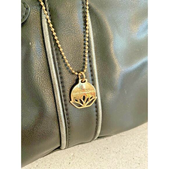 Big Buddha Black Vegan Leather Top Handle Purse - Picture 2 of 11